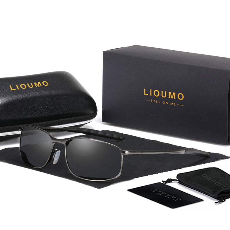Sunglasses Aviator Polarized - LIOUMO 브랜드 디자인 편광 남성 항공